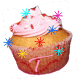 Cupcake glitter krabbels