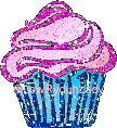 Cupcake glitter krabbels