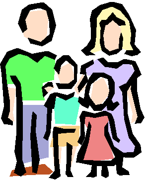 Familie en gezin krabbels